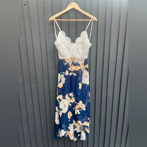 dress laced floral wedding guest party smart - Picture 1 of 5